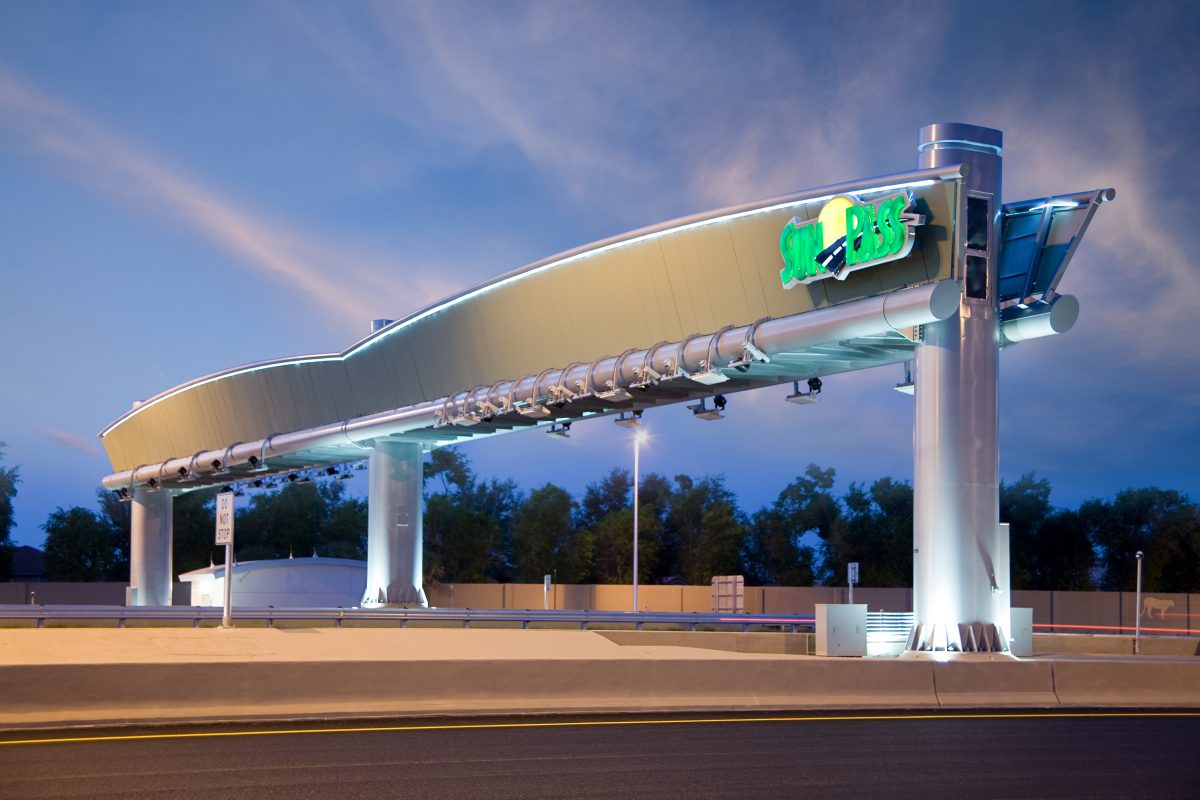Sun pass toll gantry