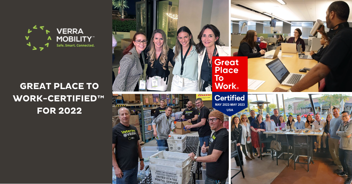 Verra Mobility earns Great Place to Work certification for 2022 | Verra ...