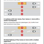 Infographic of bus stop arm laws in Virginia.