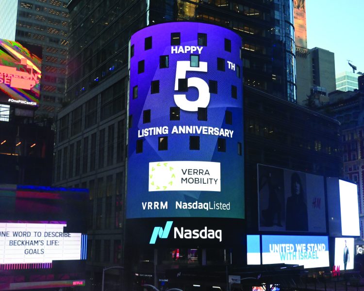 Nasdaq Tower recognizing Verra Mobility