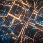 timelapse of vehicles on city streets at night