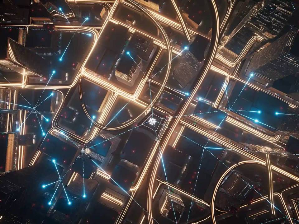 timelapse of vehicles on city streets at night