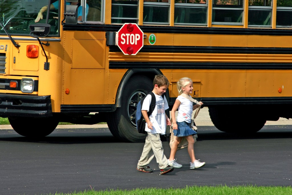 kids crossing street