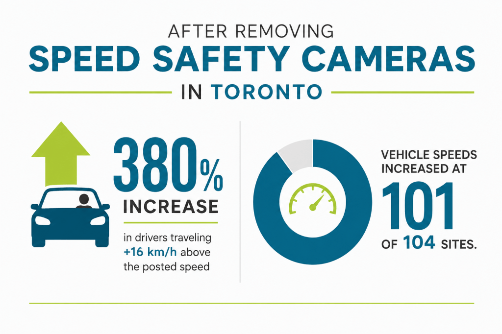 Infographic showing impact of removing speed safety cameras